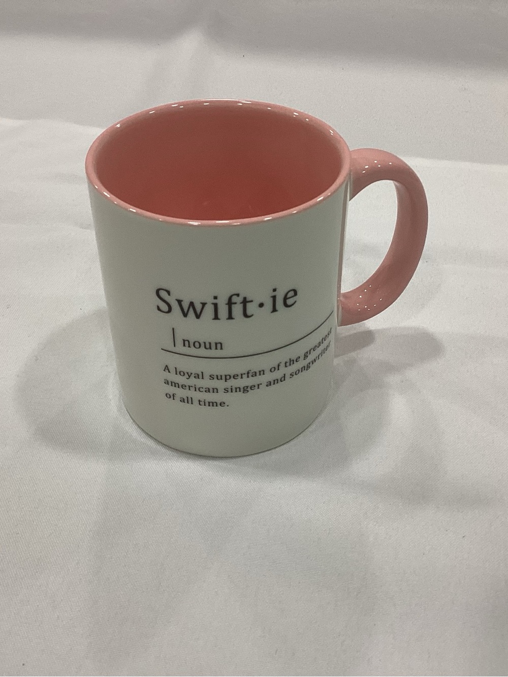 Pink Accent Ceramic Mug